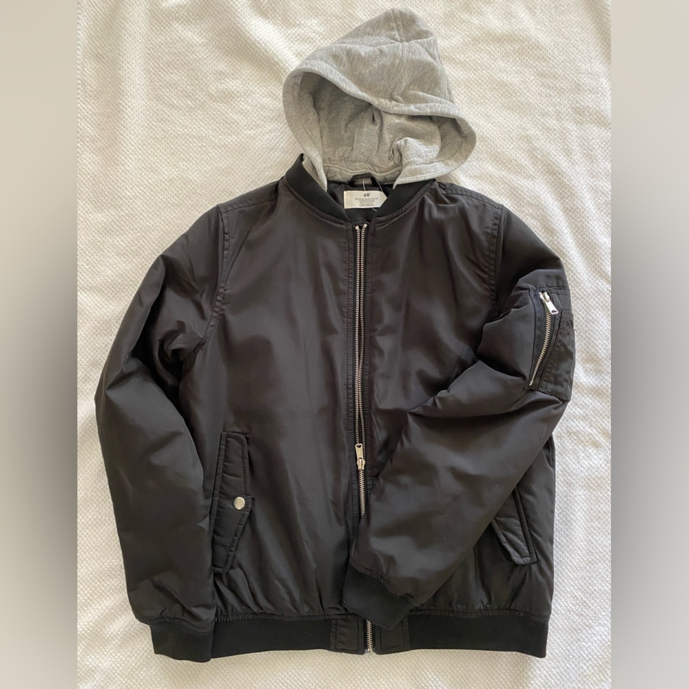 H&M Kids Removable Hood Bomber Jacket